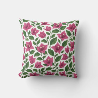 Seamless Bougainvillea Floral Pattern Kissen