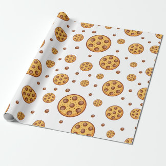 Seamless chocolate chip cookies pattern geschenkpapier