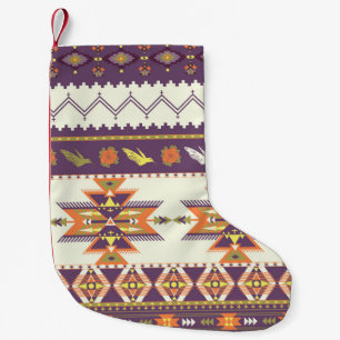 Seamless colorful aztec pattern kleiner weihnachtsstrumpf