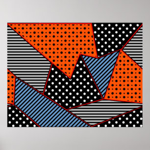 seamless creative pattern with geometric compositi poster