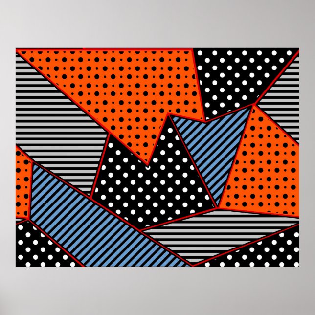 seamless creative pattern with geometric compositi poster (Vorne)