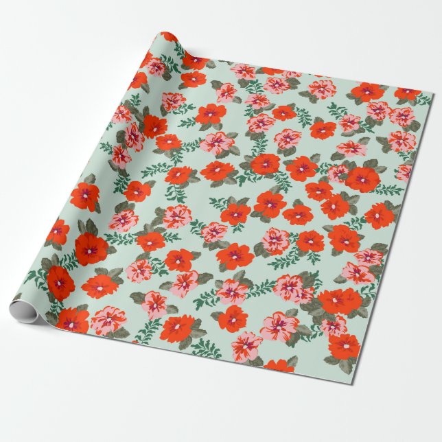Seamless ditsy pattern in small cute wild flowers. geschenkpapier (Ungerollt)