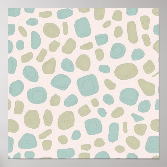 Seamless Eroded Patina Object Tiling Pattern Poster (Vorne)