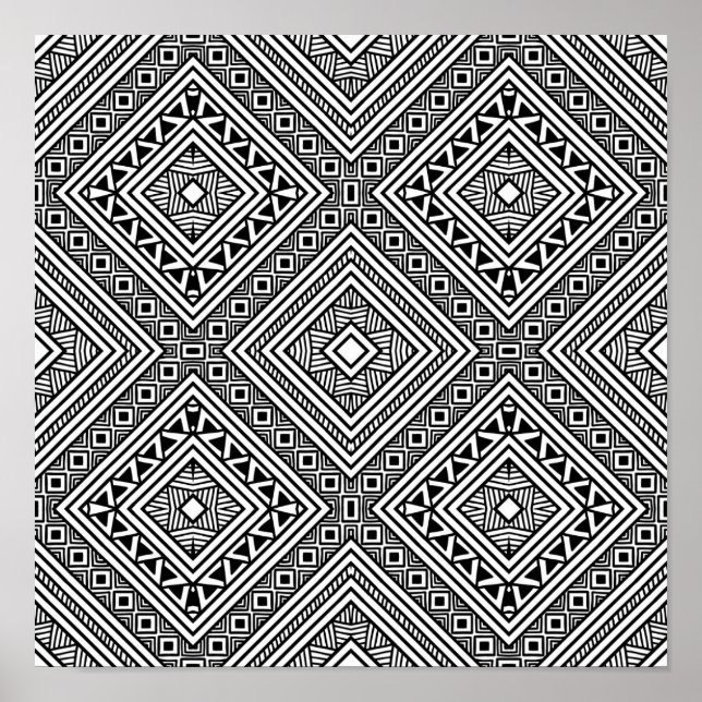 Seamless Ethnic Pattern 2 Poster (Vorne)