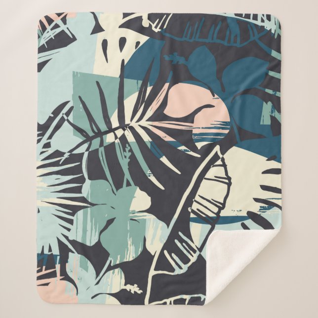 Seamless exotic pattern with tropical plants and a sherpadecke (Vorderseite)