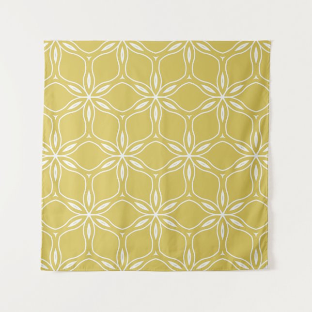 Seamless floral geometric patterns. Texture vintag Wandteppich (Vorderseite)