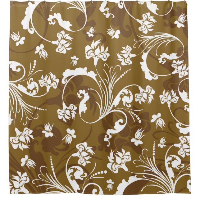 Seamless floral pattern. abstract,art,background,b duschvorhang (Vorderseite)