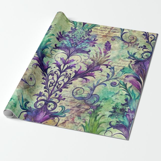 Seamless Floral Pattern Furniture Decoupage Paper Geschenkpapier (Ungerollt)