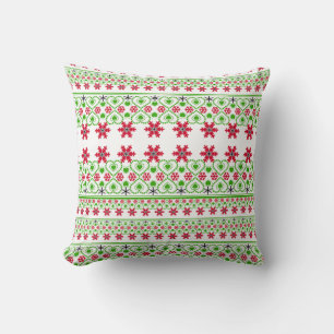 Seamless Frohe Weihnachts-Zierschneeflocke Kissen