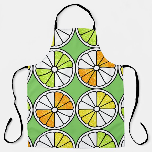 Seamless fruit pattern. Painted illustration. Oran Schürze (Vorderseite)