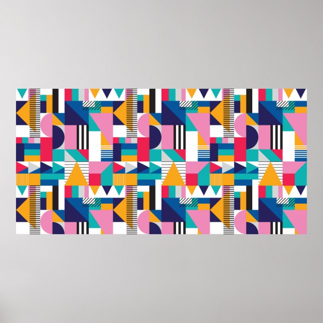 Seamless geometric pattern in modern abstract styl poster (Vorne)