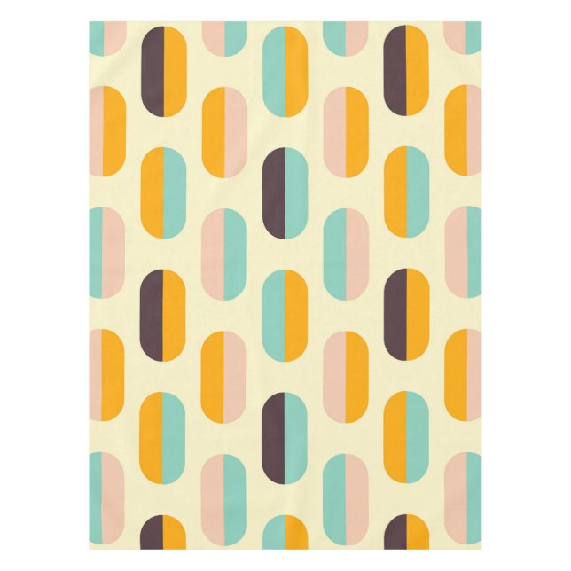 Seamless geometric pattern in retro vibes tischdecke (Vorderseite)