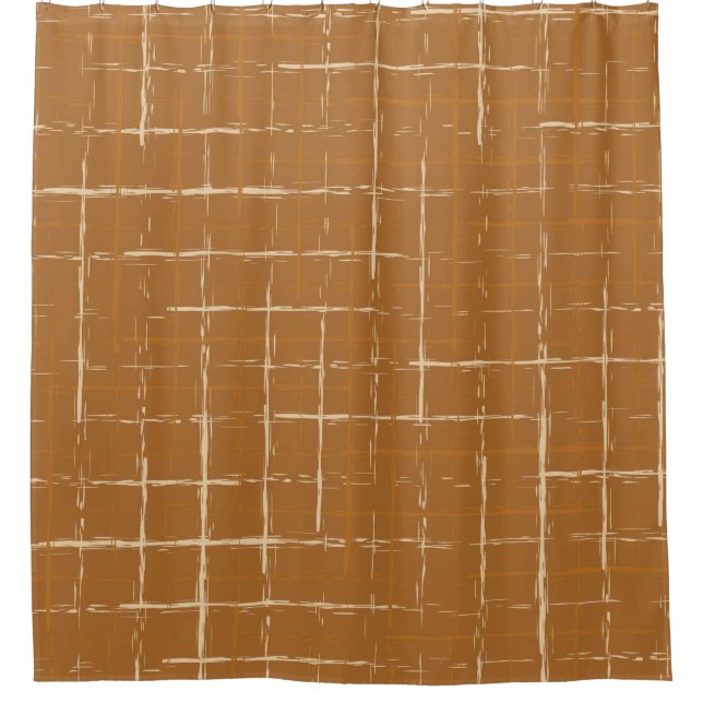 Seamless geometric pattern with abstract brush str duschvorhang (Vorderseite)