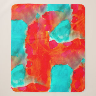 Seamless giraffe, blue, orange watercolor artist sherpadecke