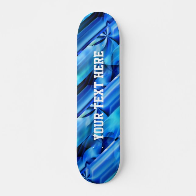 Seamless Graphic Design - blue black I Skateboard (Vorne)
