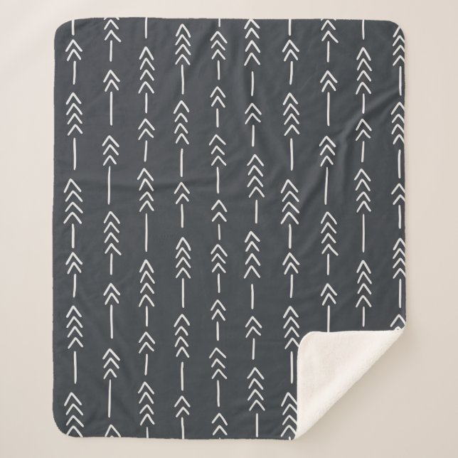 Seamless hand drawn geometric tribal pattern with  sherpadecke (Vorderseite)