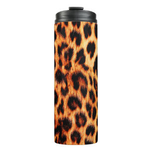 Seamless Leopard Textur, Leoparden Pelz, African a Thermosbecher