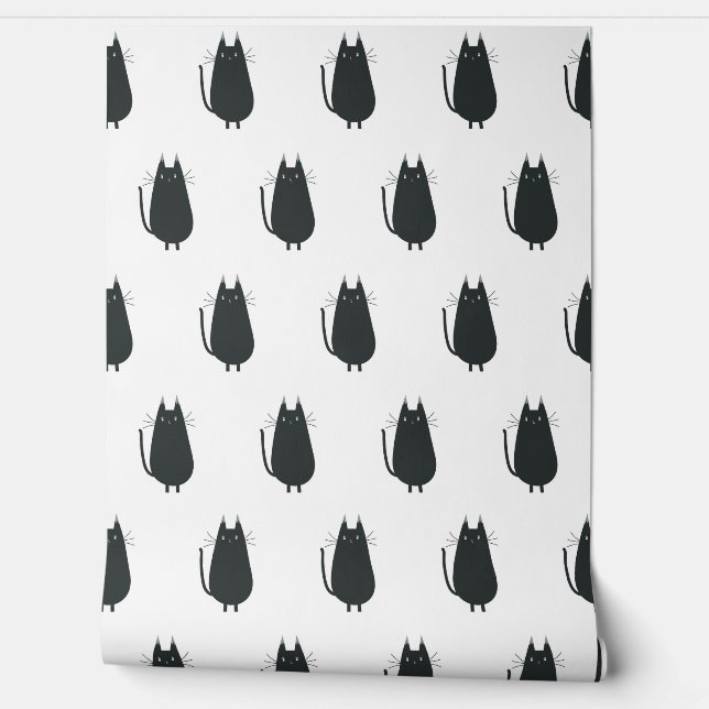 Seamless minimalist vector pattern of funny black  tapete (Abrollen)