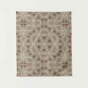 Seamless-Mosaik-abstrakt-Kaleidoskop-Beige-Triang Wandteppich