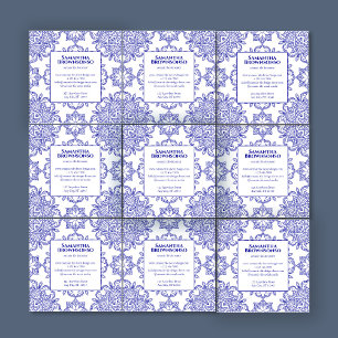 Seamless-Mosaik-Fliesenmuster Quadratische Visitenkarte