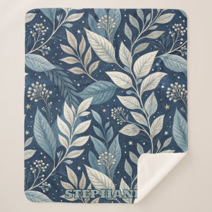 Seamless Night Garden Botanisches Muster Sherpadecke