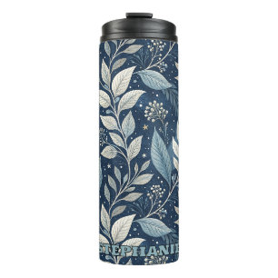 Seamless Night Garden Botanisches Muster Thermosbecher