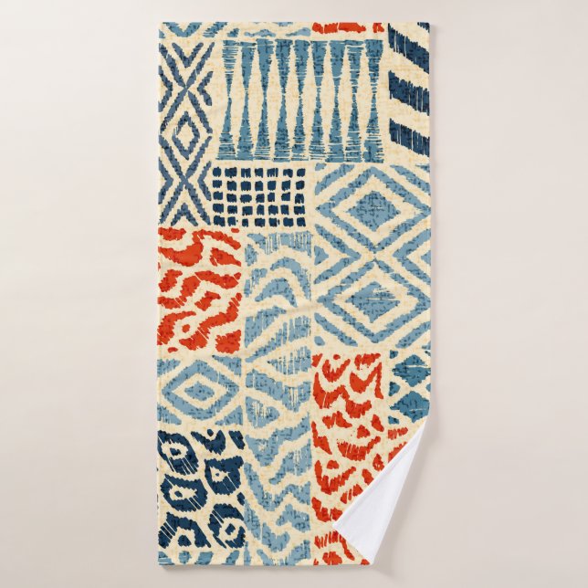Seamless patchwork pattern. A collection of handd Badehandtuch (Badehandtuch)