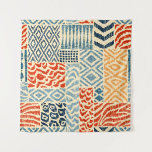 Seamless patchwork pattern. A collection of handd Wandteppich