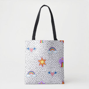 Seamless pattern background with patch cartoon sta tasche