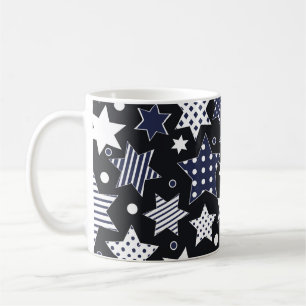 Seamless pattern background with stylized starspat kaffeetasse