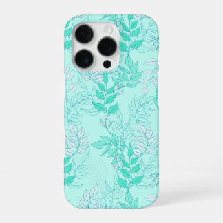 Seamless pattern featuring interconnected leafy br iPhone 16 pro hülle