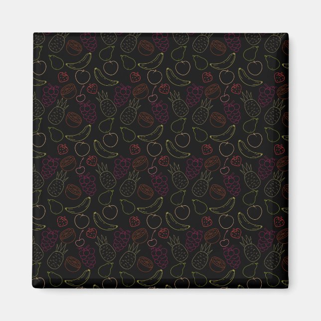 Seamless Pattern Frucht Pattern 44 | Magnet (Vorne)