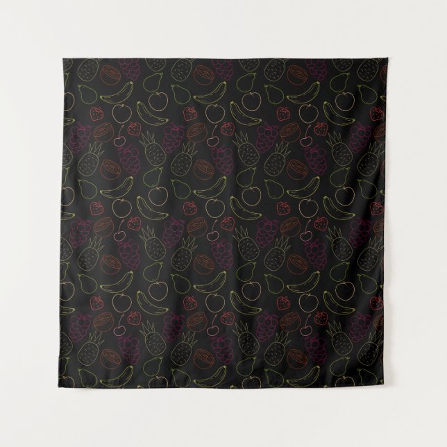 Seamless Pattern Frucht Pattern 44 | Wandteppich (Vorderseite)