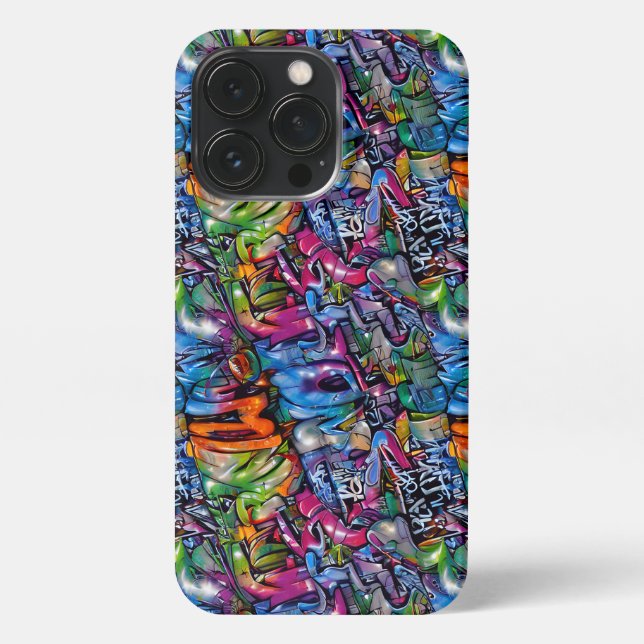 Seamless Pattern Graffiti 11 iPhone 13 Pro Hülle (Rückseite)
