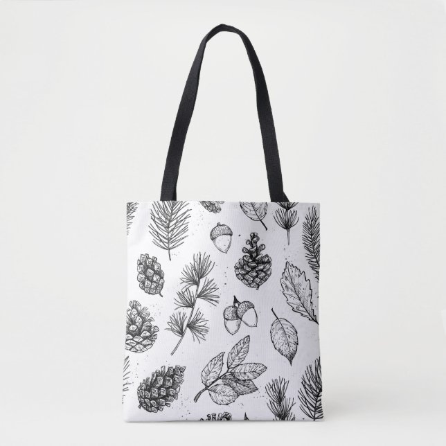 Seamless pattern. Hand drawn vintage illustrations Tasche (Vorderseite)