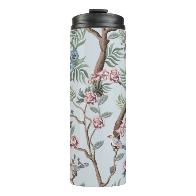 Seamless pattern in chinoiserie style with peonies thermosbecher (Vorderseite)