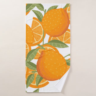 Seamless pattern of orange citrus yellow fruit who