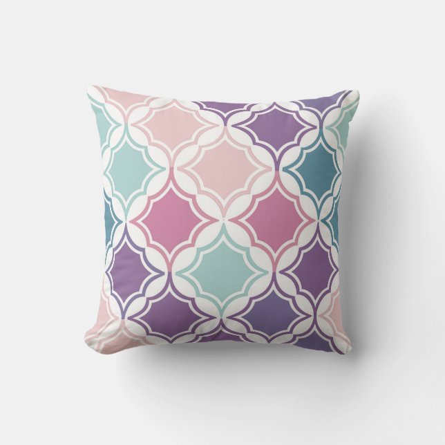 Seamless pattern of pastel colored geometric shape kissen (Vorderseite)