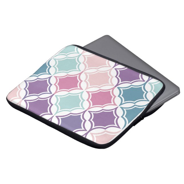 Seamless pattern of pastel colored geometric shape laptopschutzhülle (Vorne Oben)