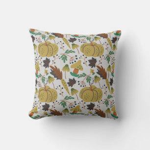 Seamless pattern of tropical pumpkins and carrots kissen