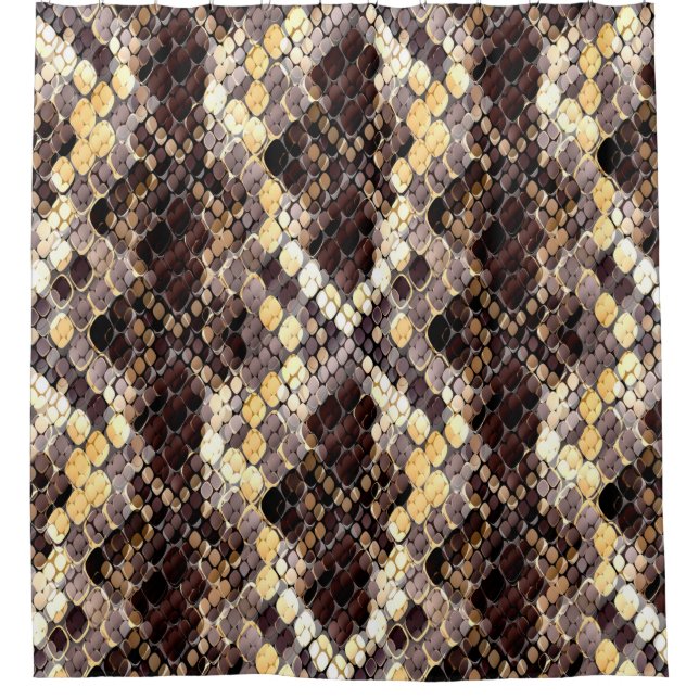 Seamless pattern of wild design. Skin background w Duschvorhang (Vorderseite)