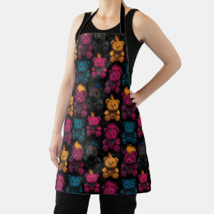 Seamless Pattern Rebellis Punk Rock Teddies Schürze