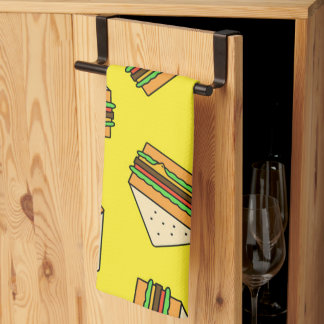 Seamless Pattern Sandwich Puns | Sandwic Geschirrtuch