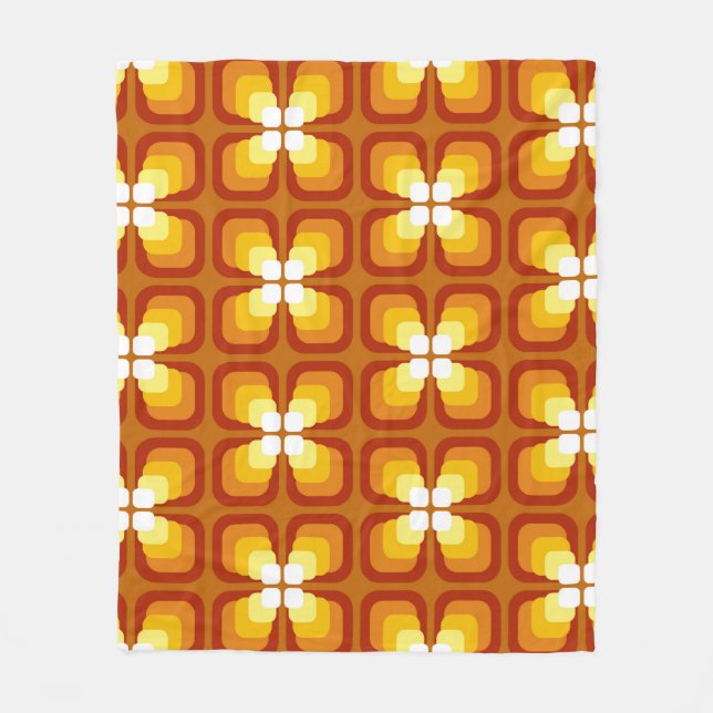 Seamless pattern with abstract floral elements and fleecedecke (Vorderseite)