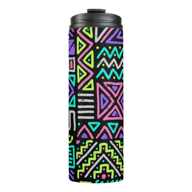  seamless pattern with abstract lines. geometric a thermosbecher (Vorderseite)