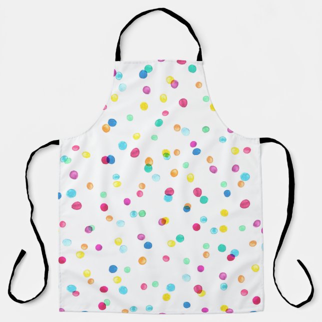 Seamless pattern with bright watercolor dots schürze (Vorderseite)
