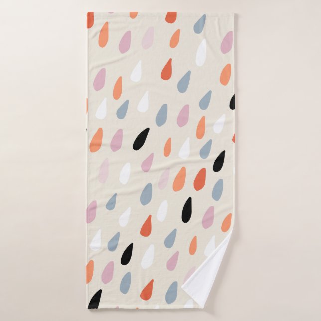 Seamless pattern with colorful hand drawdrops stai (Serviette de bain)