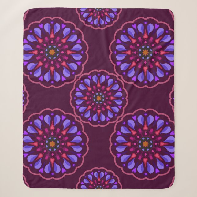 Seamless pattern with ethnic mandala art ornament. sherpadecke (Vorderseite)