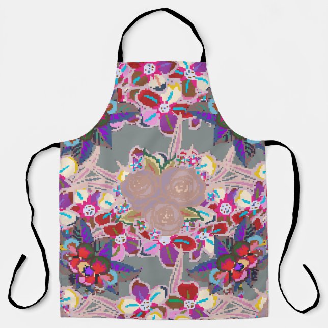 Seamless pattern with floral motif. Seamless patte Schürze (Vorderseite)