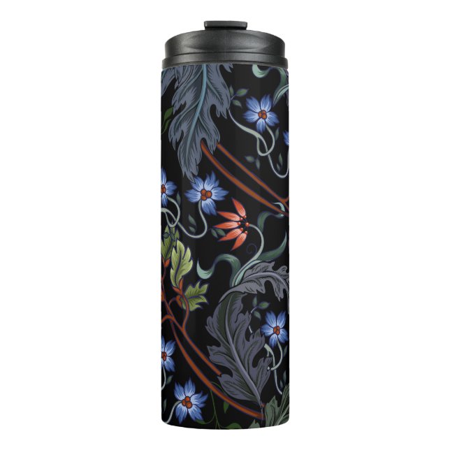 Seamless pattern with flowers in art deco style. M Thermosbecher (Vorderseite)